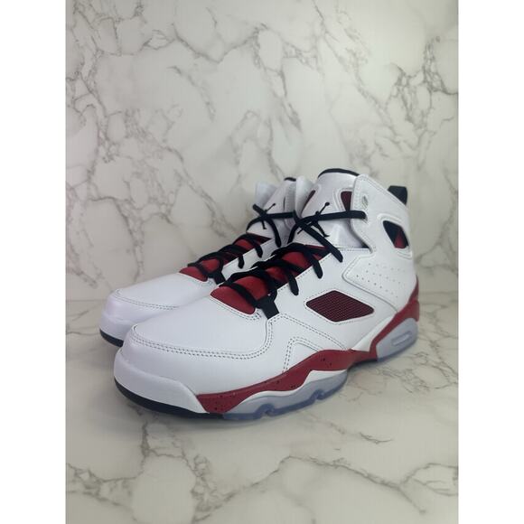 Nike Air Jordan Flight Club 91 White Gym Red Carmine 555475-101 Men\'s Size 10 main image 5